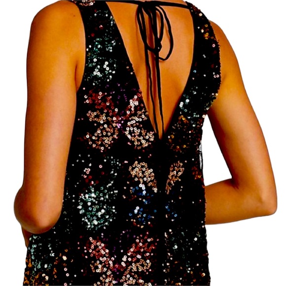 NWT FREE PEOPLE SEQUIN BUTTERFLY DRESS - Picture 1 of 3